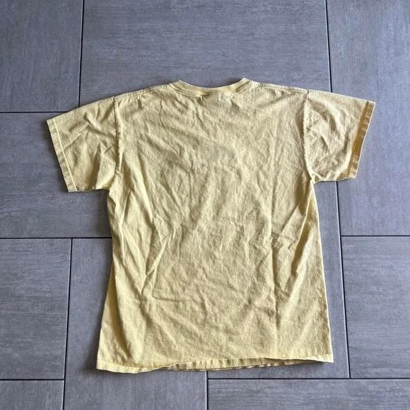 Delta Magnum Weight Mediterranean Palm Tree Embroidered Yellow T-Shirt Mens M - Picture 5 of 6